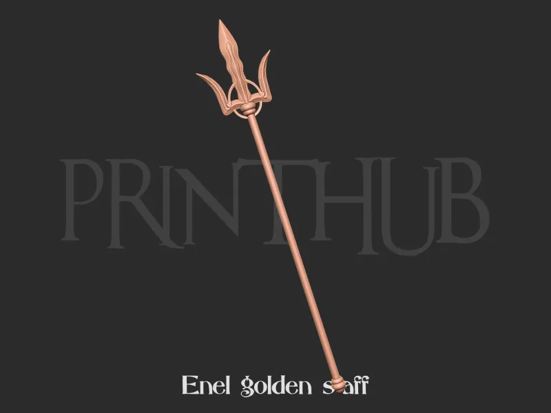Enel golden staff one piece 3d print model
