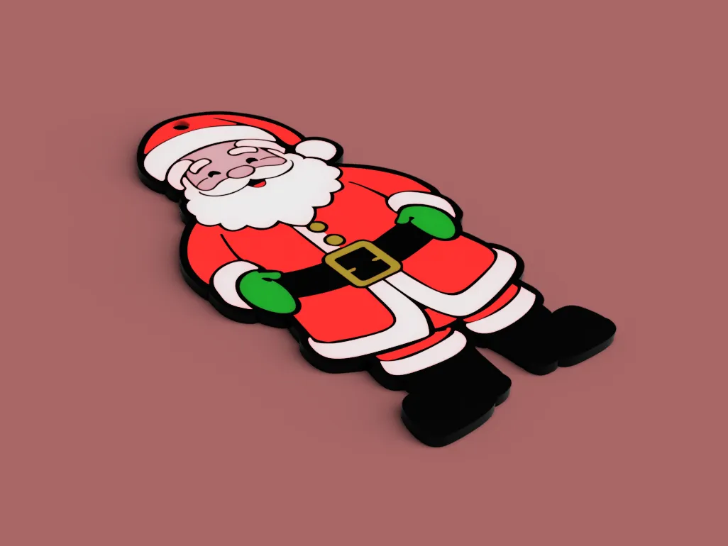 Santa Claus Christmas Tree Ornament - MultiColor