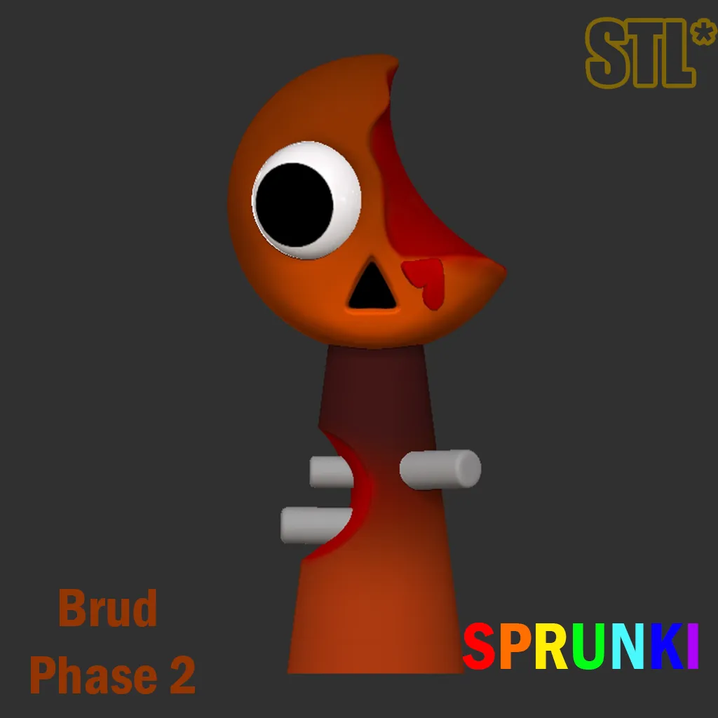 STL Sprunki Incredibox Brud Phase Sprunki STL 3D Character F