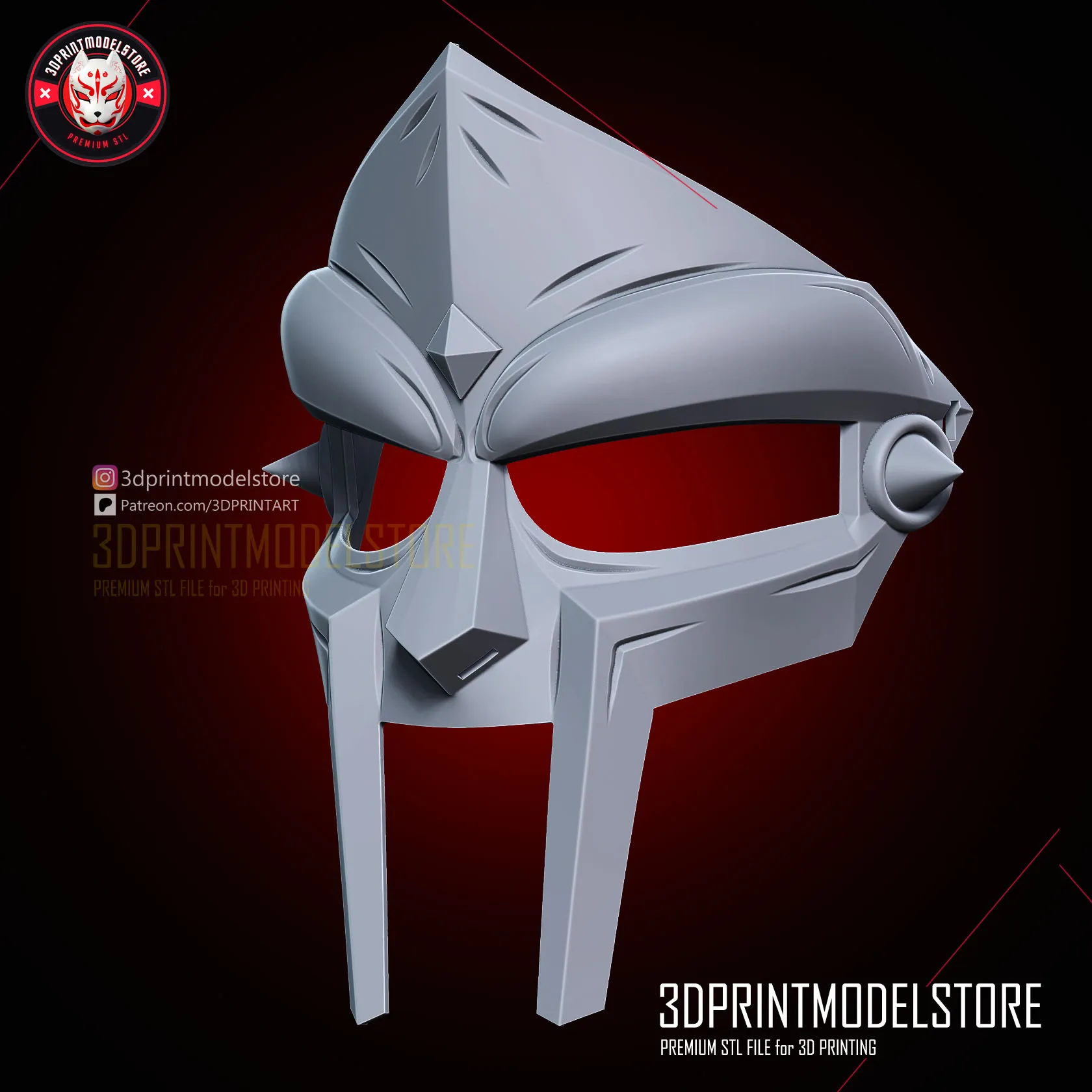 MF Doom Mask - Premium STL for Cosplay