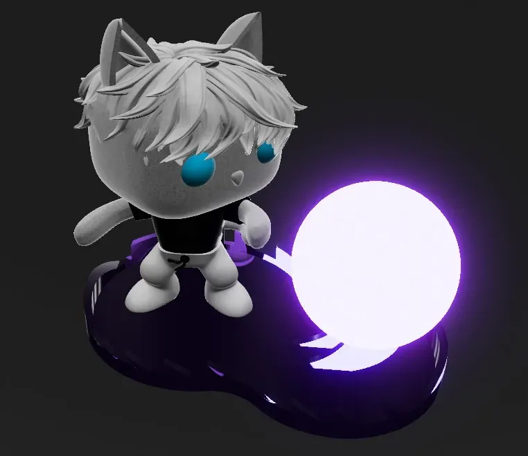 Satoru Gojo Cat Funko Pop ( Fácil de imprimir )