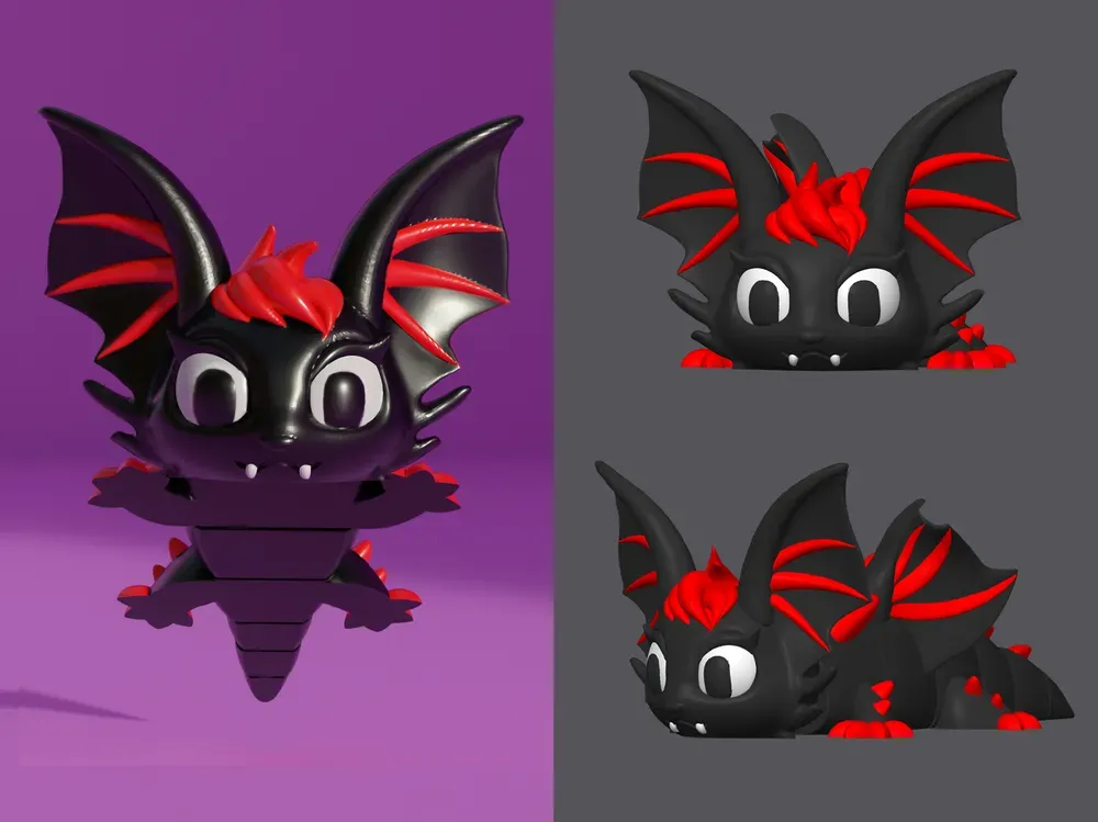 Baby Bat Dragon Articulated