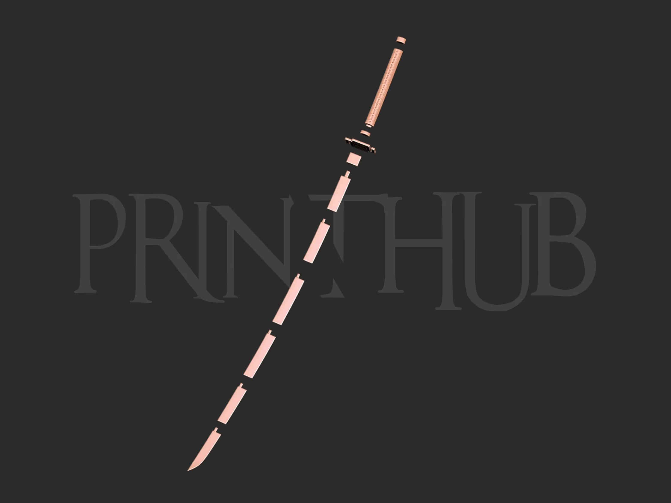 bleach ichigo katana modelo de impressão 3d