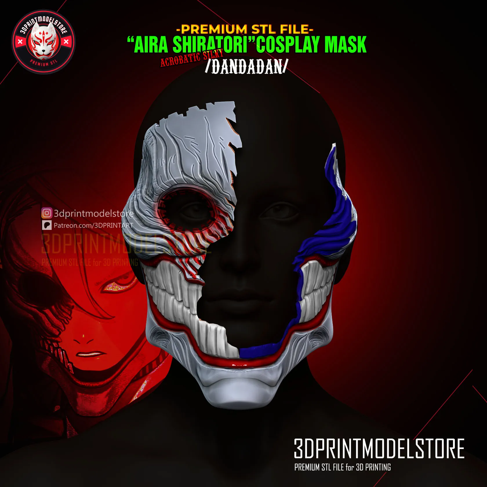 Dandadan Aira Acrobatic Silky Powers Cosplay Mask