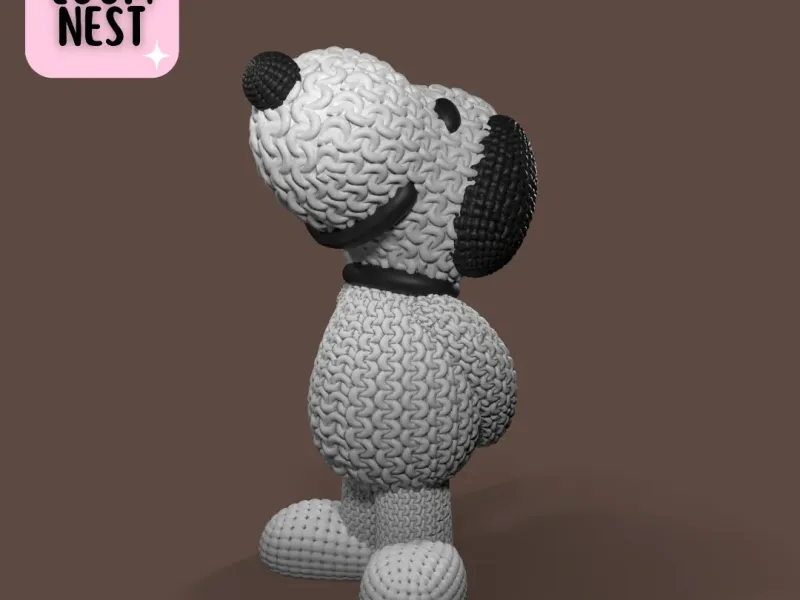 SNOOPY KNITTED - CROCHET - 3MF MULTICOLOR - NO SUPPORTS