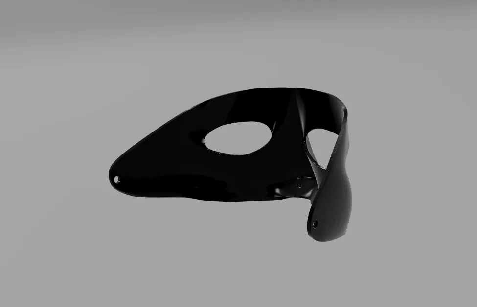 Phantom Masker Zwart - Minimalistisch 3D-model