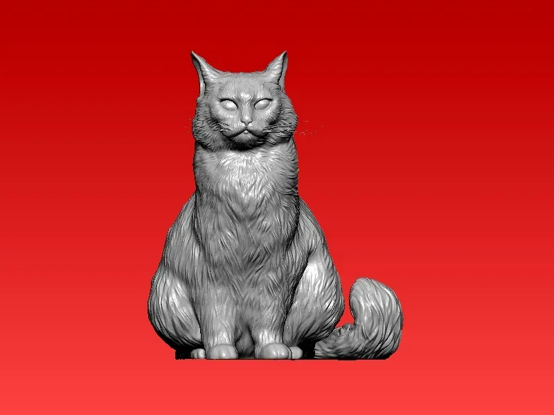 Unnamed cat model - statue - 3D print
