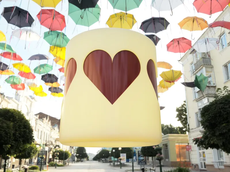 Mango de paraguas LoveGrip para San Valentín