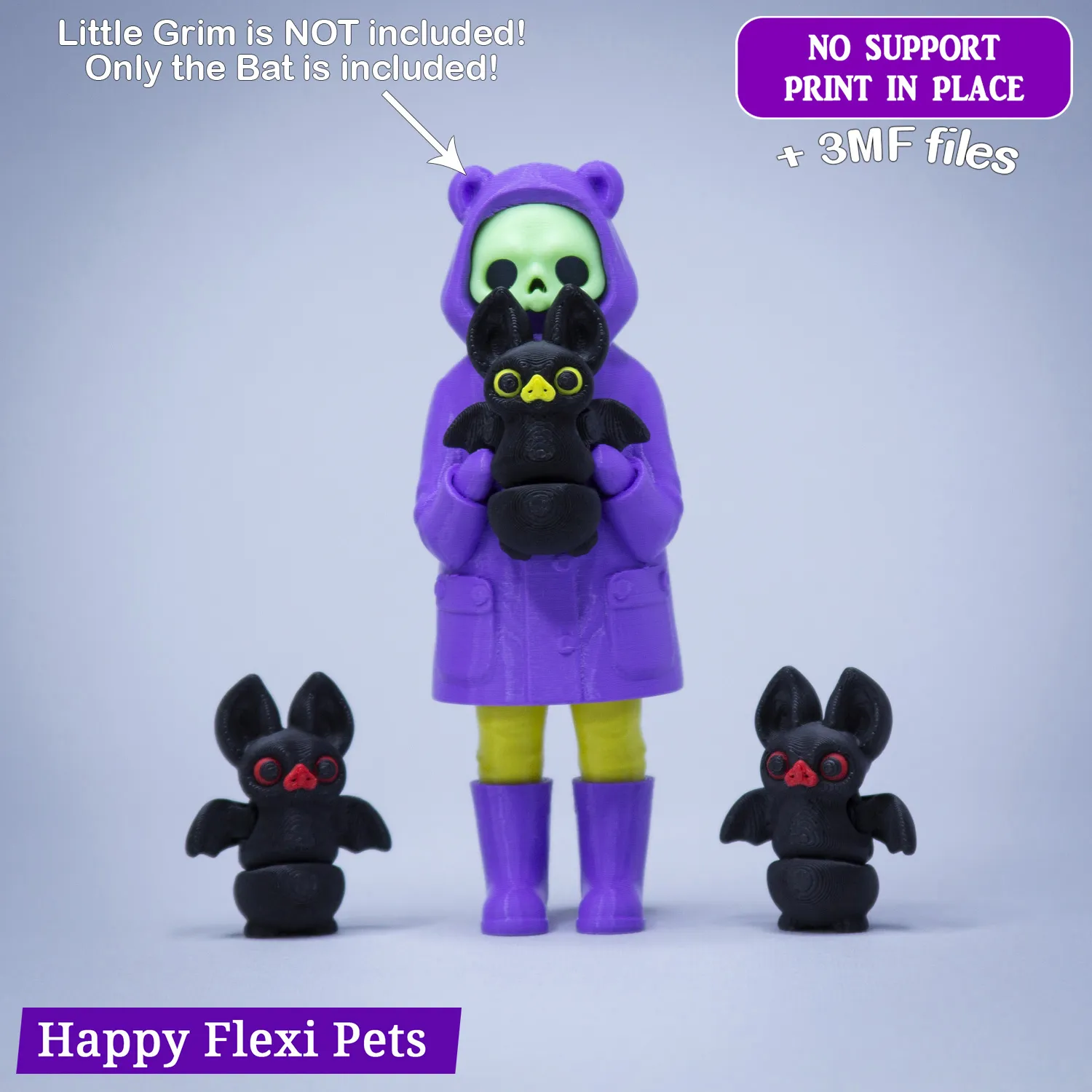 Dark's Bat - a flexi toy of Little Dark and her friends