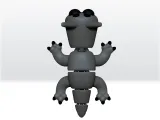 Sprunki Gray Flexi Articulated STL 3D Character Fanart-3