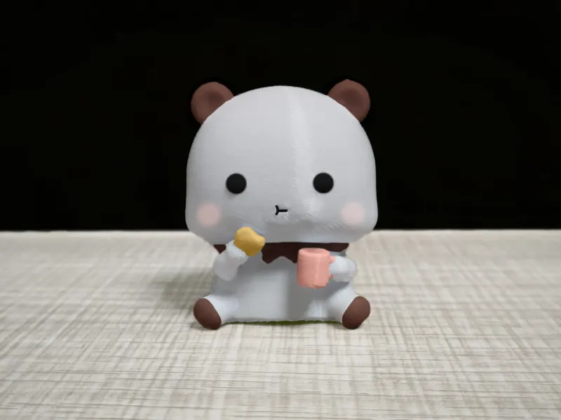 Couple Bear-eat Cookies tea Yier