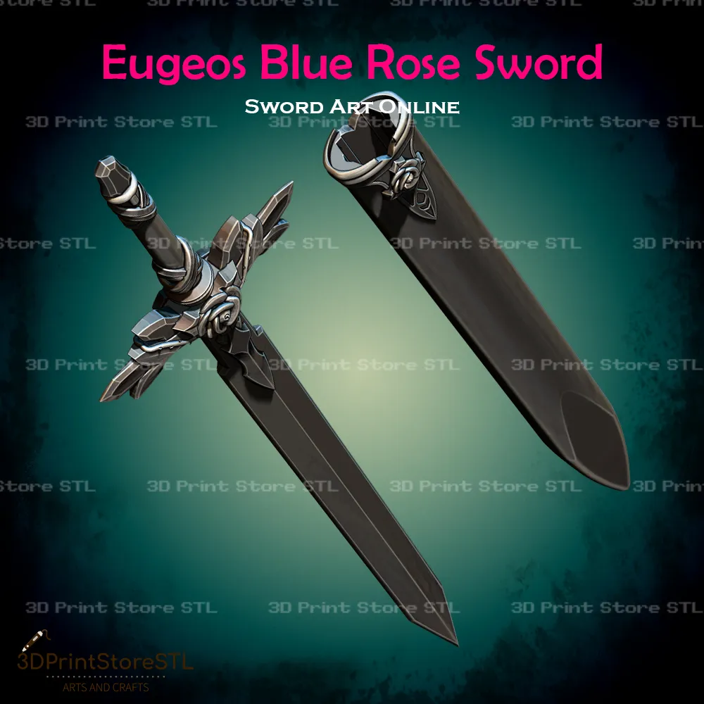 Eugeos Blue Rose Sword Cosplay Sword Art Online - STL File