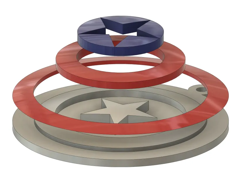 AMERICA CAPTAIN SHIELD KEYCHAIN
