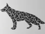 Geometrische honden muurkunst - "Duitse herder stijl"-2