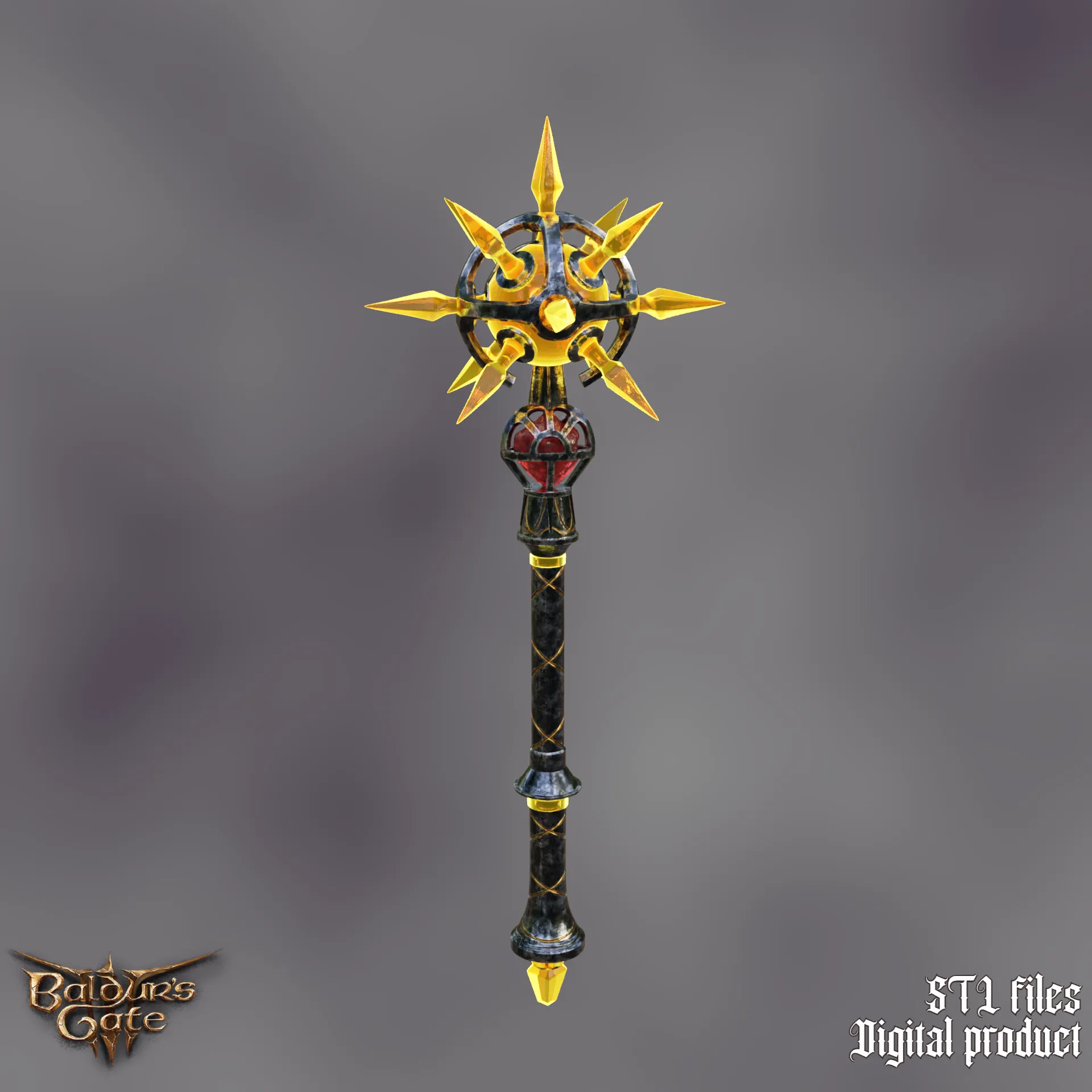 Fantasy Blood Of Lathander Mace Baldurs Gate 3