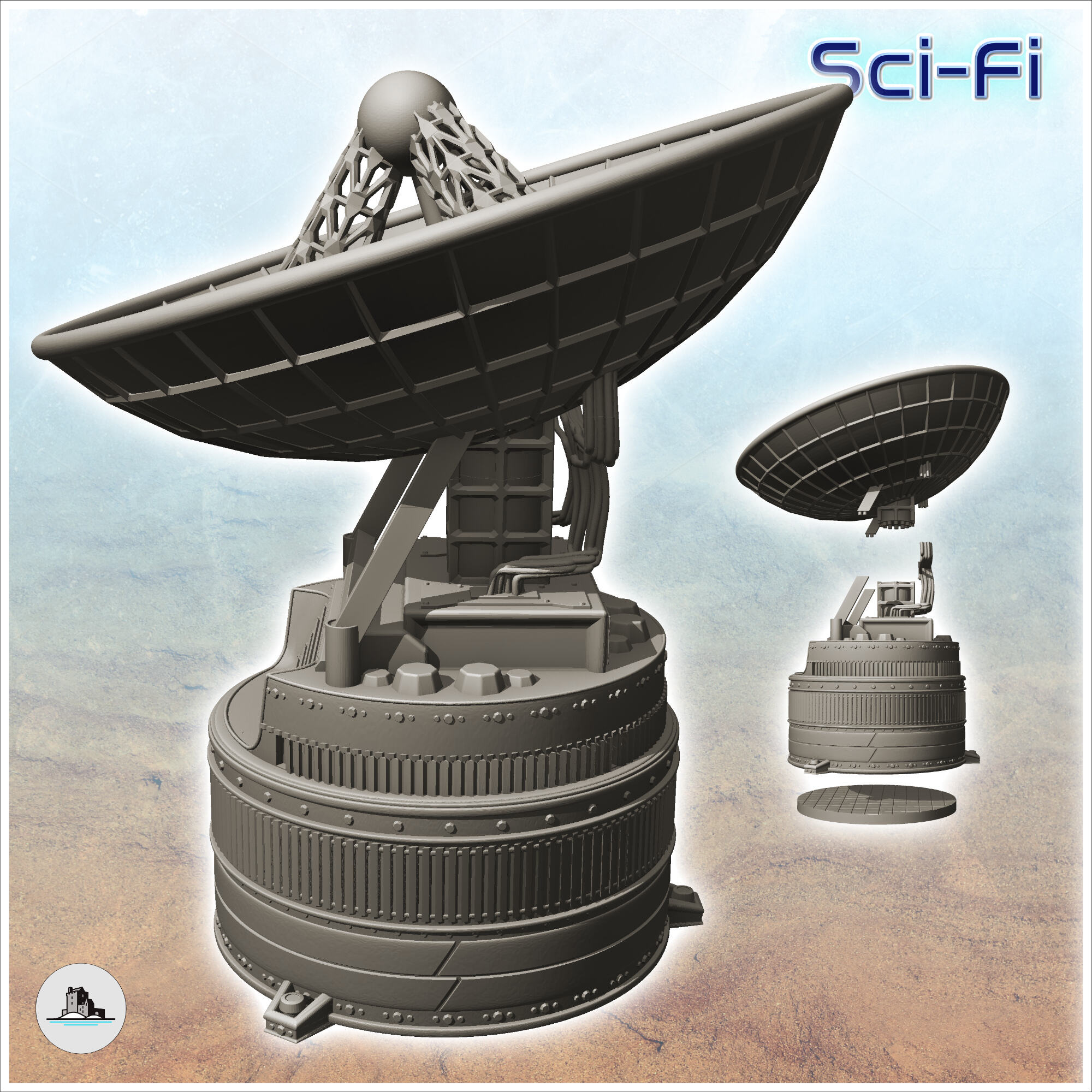 Circular antenna - Terrain Scifi Science fiction SF