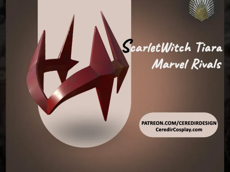 Scarlet Witch Marvel Rivals Helmet 3D DIGITAL DOWNLOAD