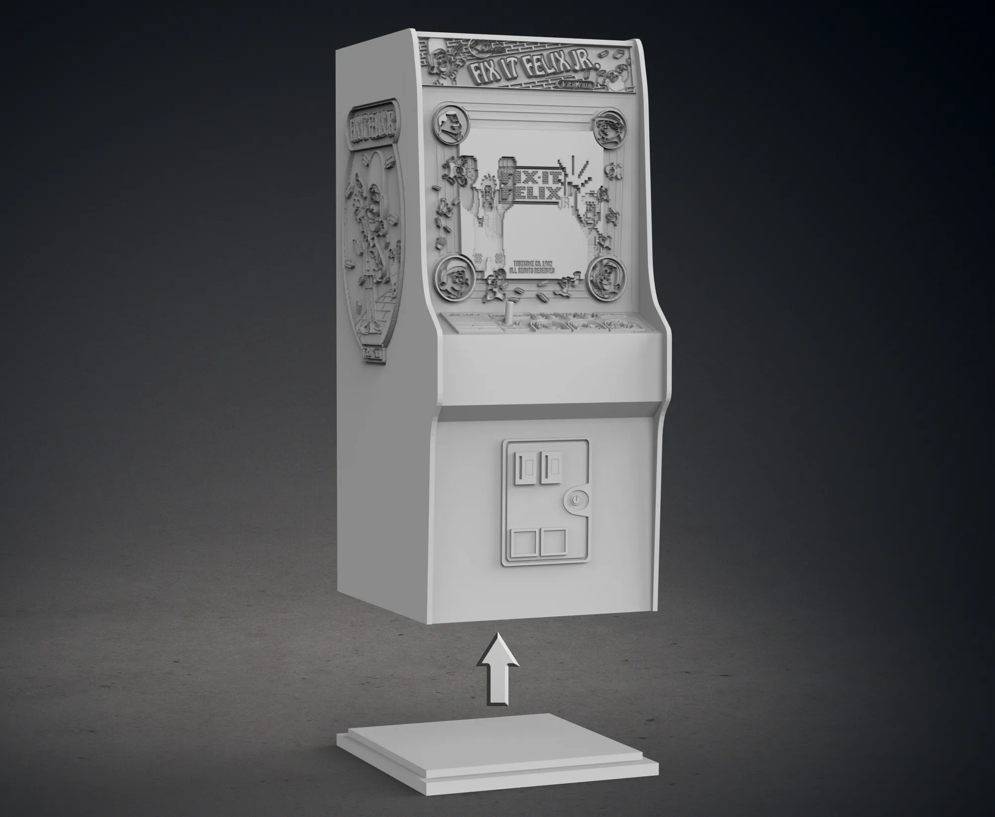Fix It Felix Jr. Arcade Cabinet with Lithophane
