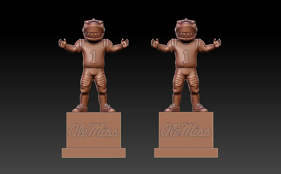 NCAA - Tony the Landshark - Ole Miss Rebels - 3d Print