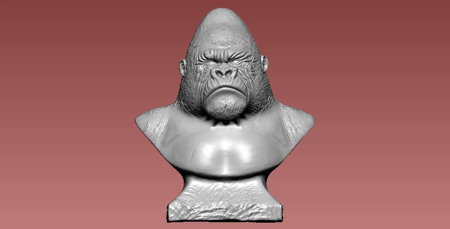 monkey ape bust statue - 3D print file