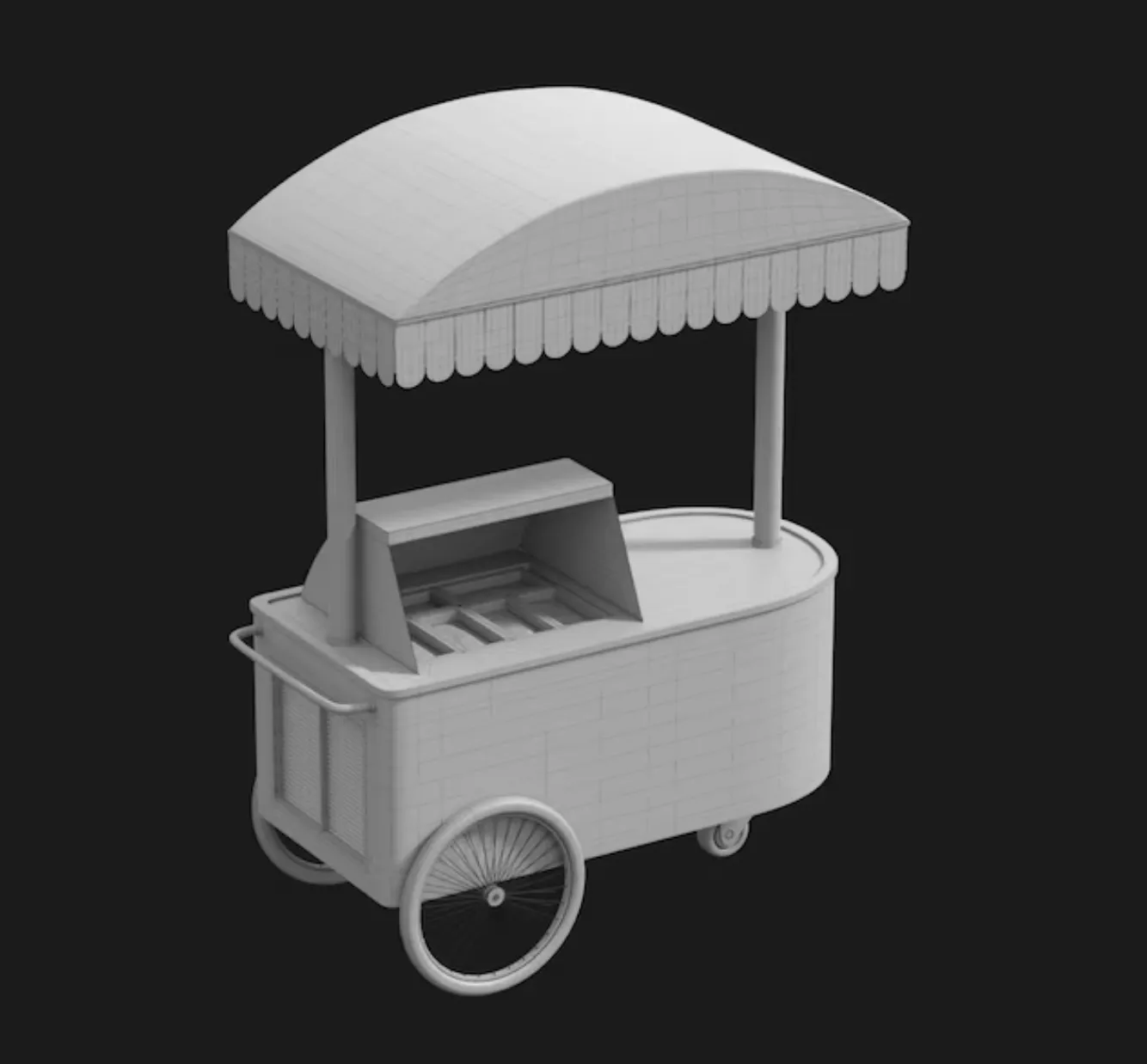 Food Cart, Ice Cream, Hot Dog Stand, Vintage
