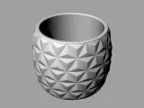 Round Pot Planter, Triangle Pattern  w/Hole  wo/Hole-0