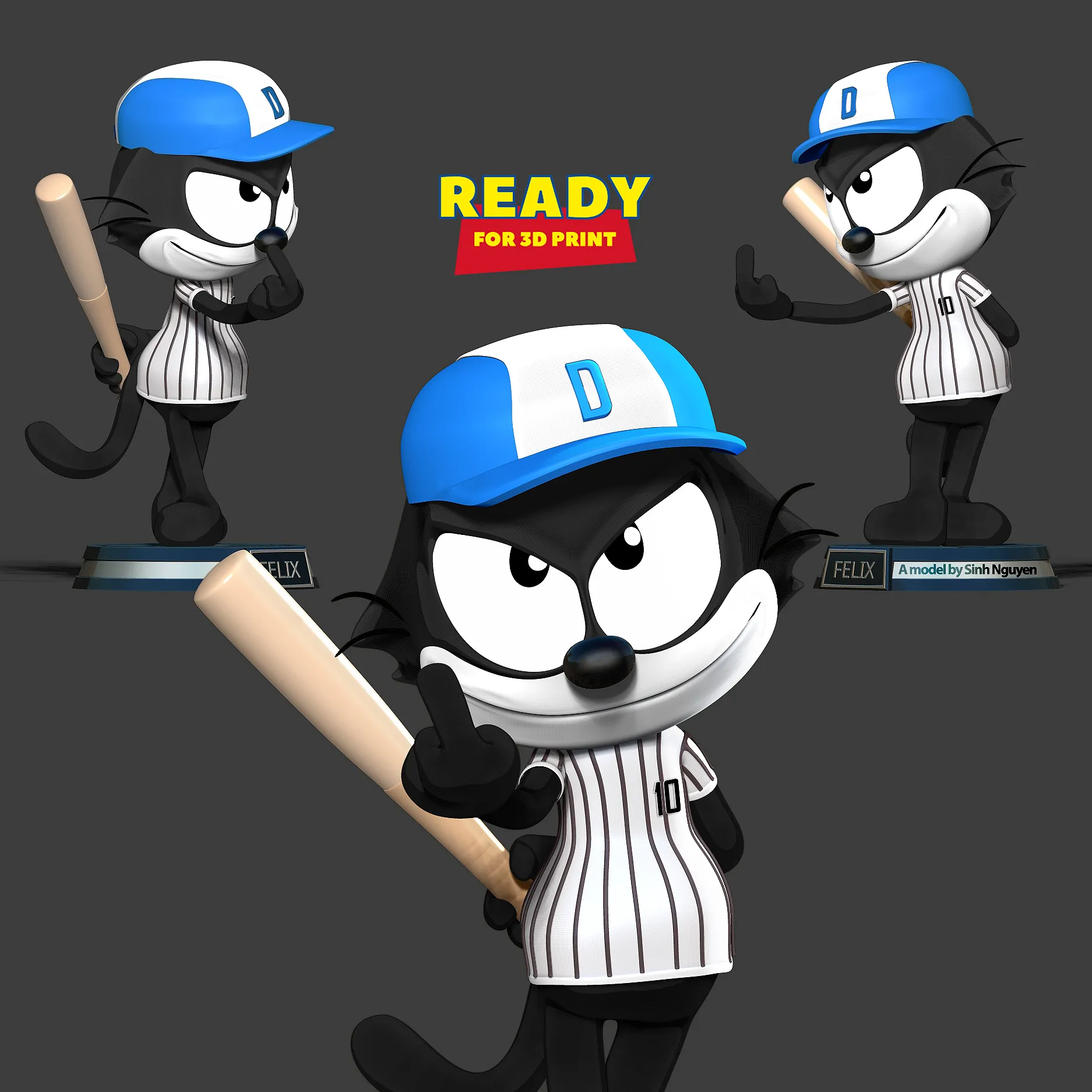 Felix the cat - baseball