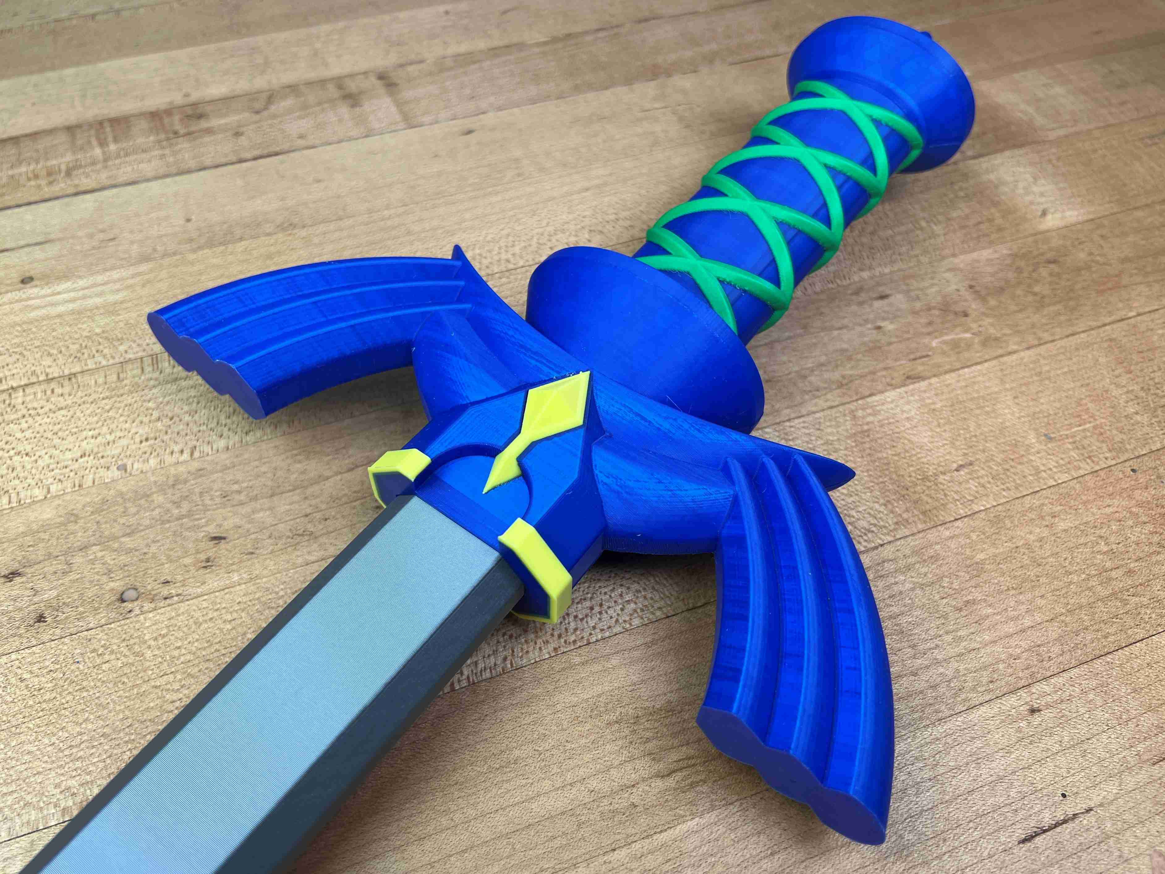 Collapsing Master Sword (Print-in-place) - 3D model by