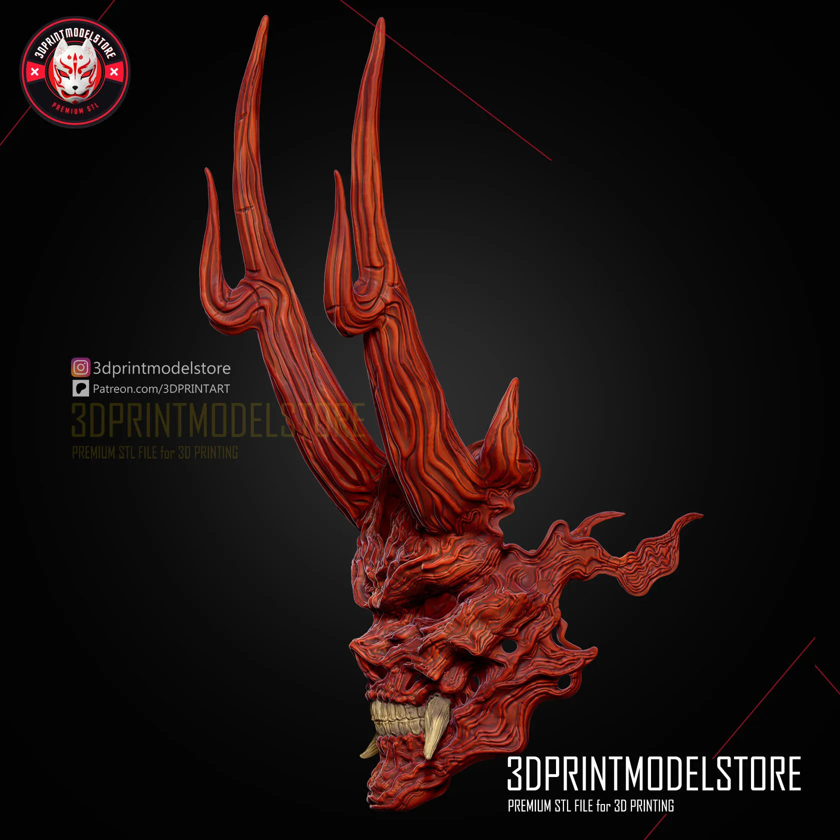Black Myth Wukong - Dreadfire Yaksha Mask - Premium STL
