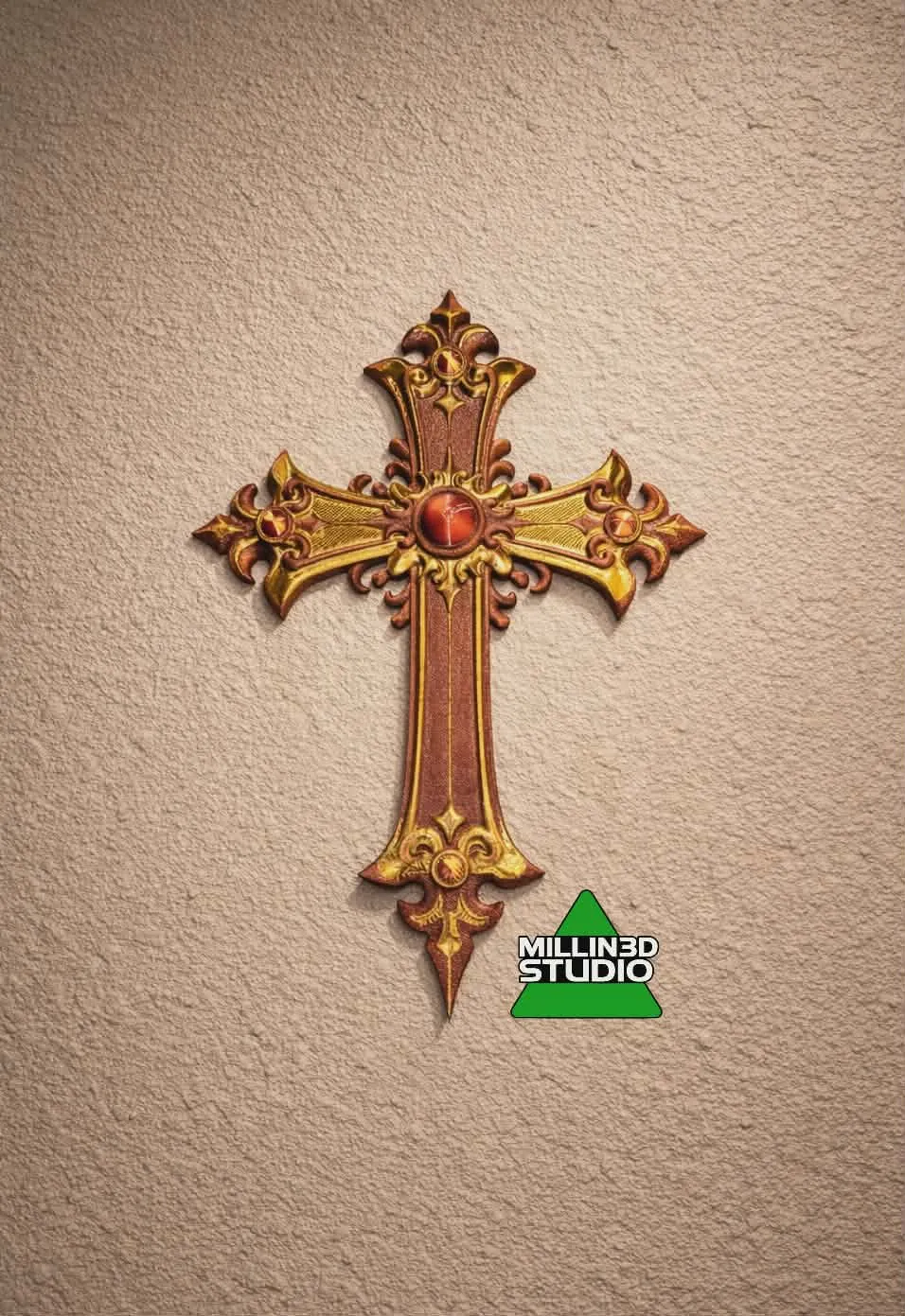 Ornate Decorative Gothic Crusader Cross-3