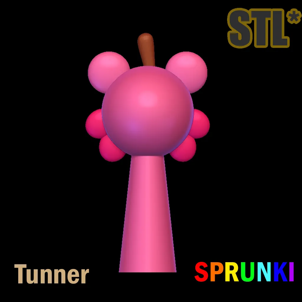 Sprunki Incredibox Berry Light Pink STL 3D Character Fanart