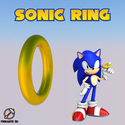 Sonic the Hedgehog Ring 3d model
