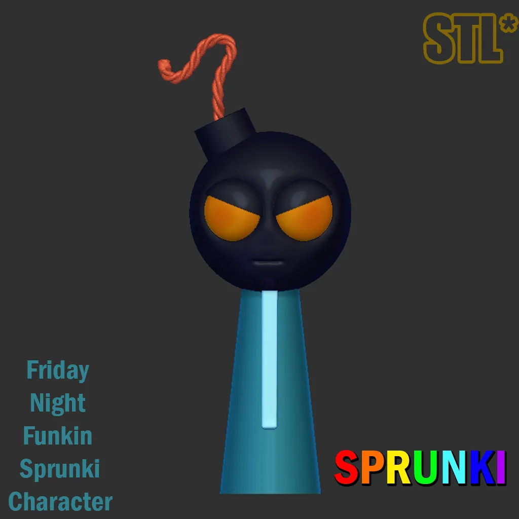 STL Sprunki Incredibox Friday Night Funkin STL 3D Character