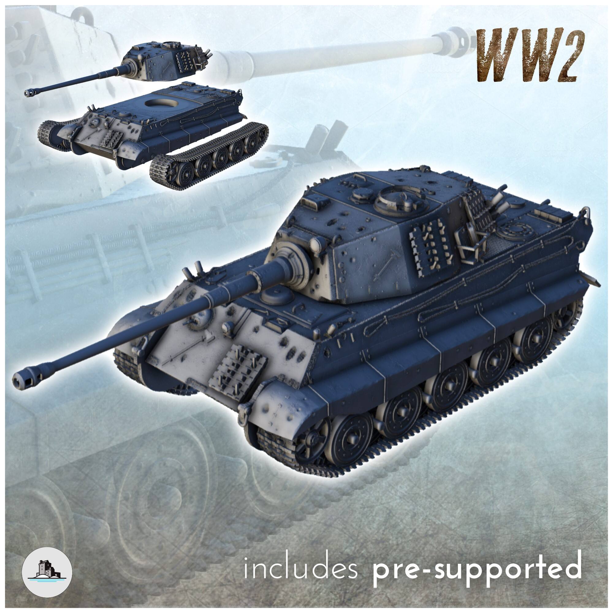 Panzer VI Tiger II - WW2 German Flames of War Bolt Action-0