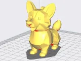 Low poly dog keychain-1