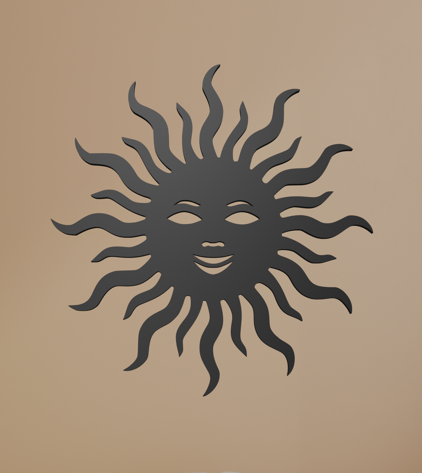 Black Sun Wall Art 3D models download Creality Cloud