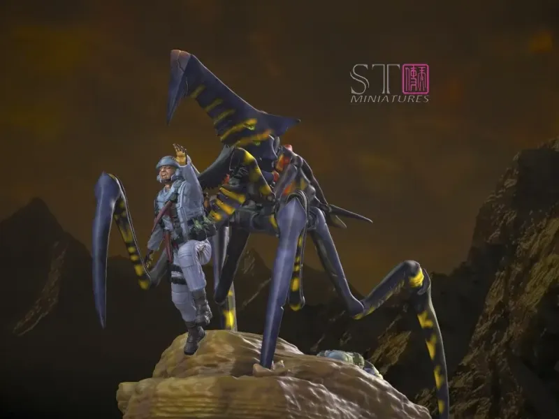 Diorama di insetti guerrieri