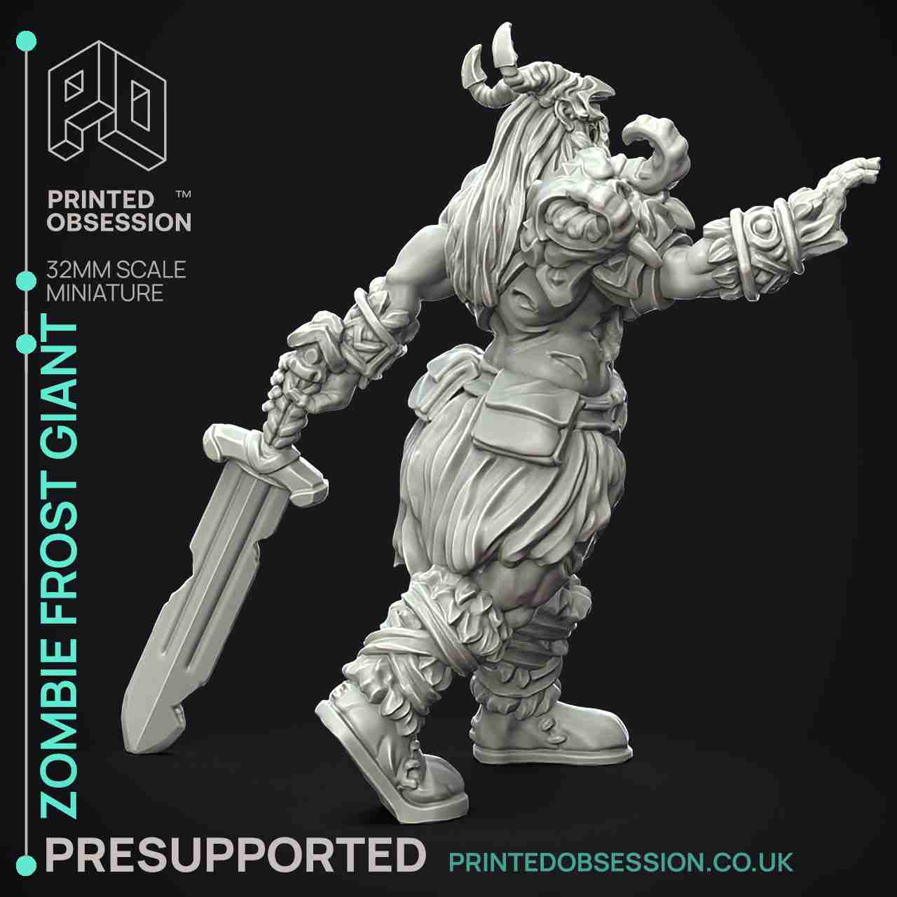 Zombie Frost Giant - Monster - PRESUPPORTED - 32mm Scale | 3D models ...