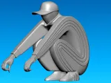 Boy with hat statue - 3D print-0