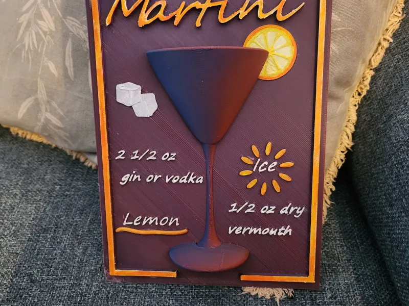 Kokteyl 3D Duvar Sanatı Dekoru