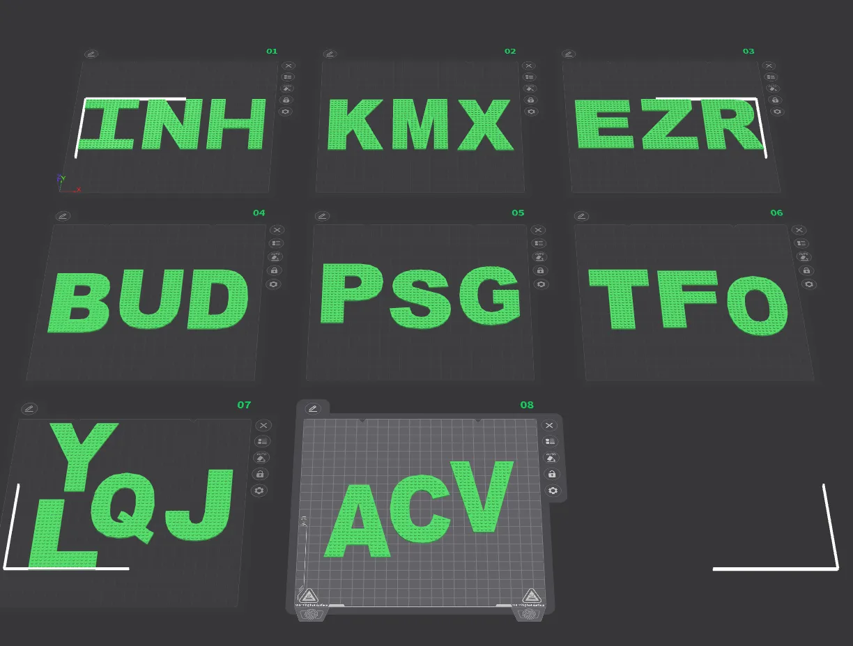 3D Printer Files | 3MF File | Building Block base plate Letters ...