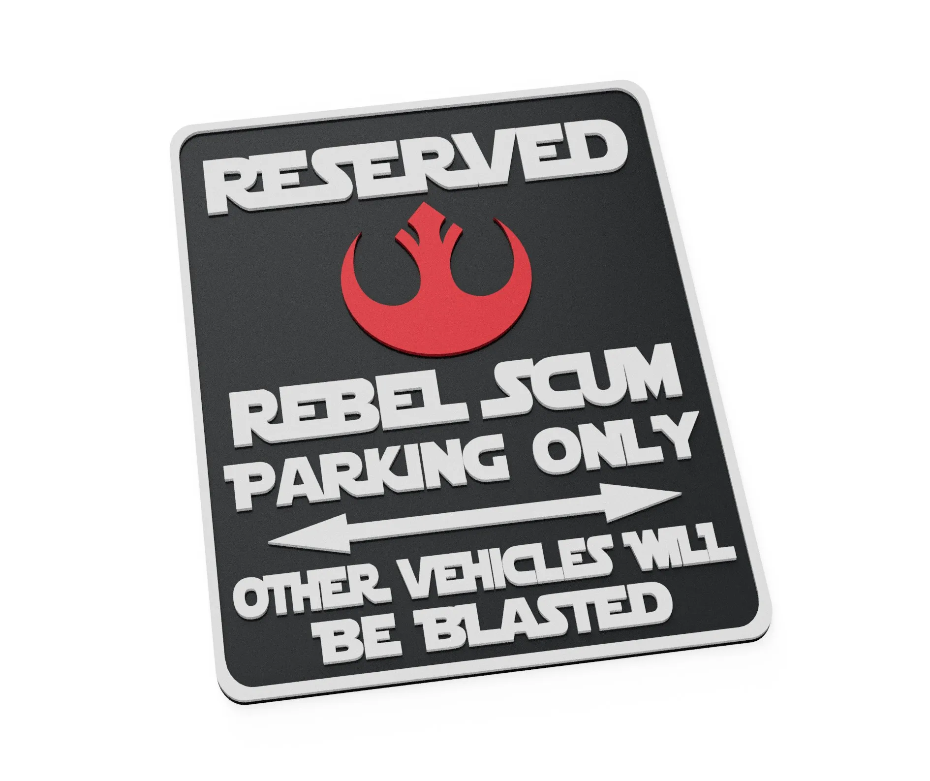 Предупреждающий знак "Альянс повстанцев-отморозков" Star Wars Fun Parking Warning Sign