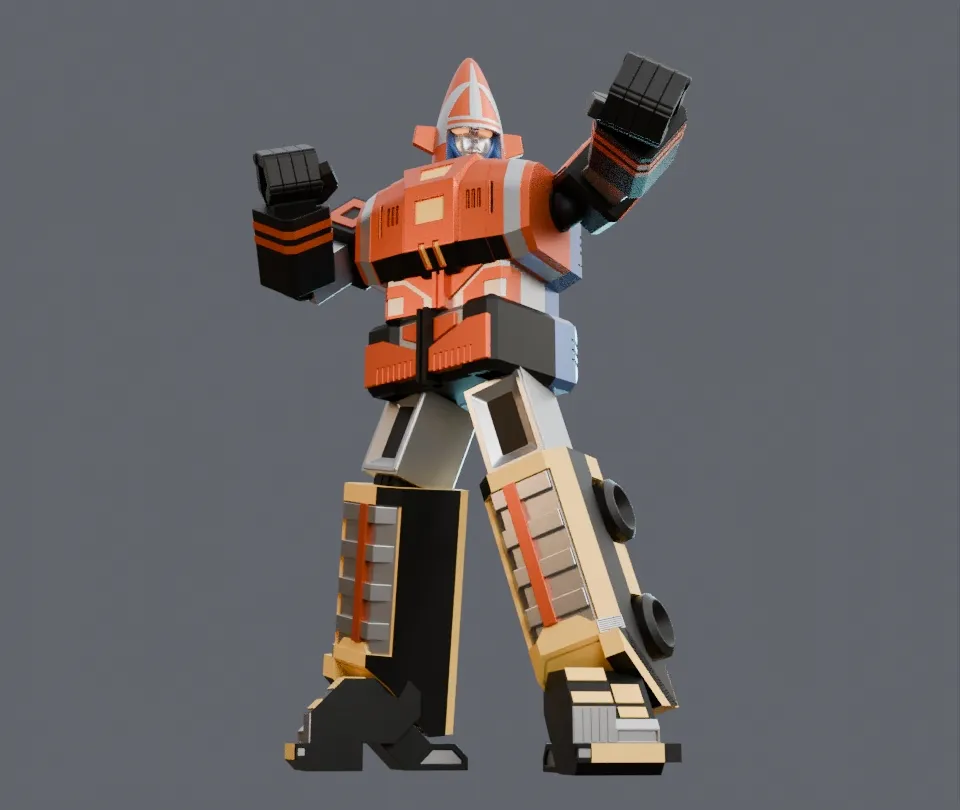 Super Sentai Goggle V Robo Statue Fan Art