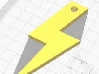 Lightning bolt keychain