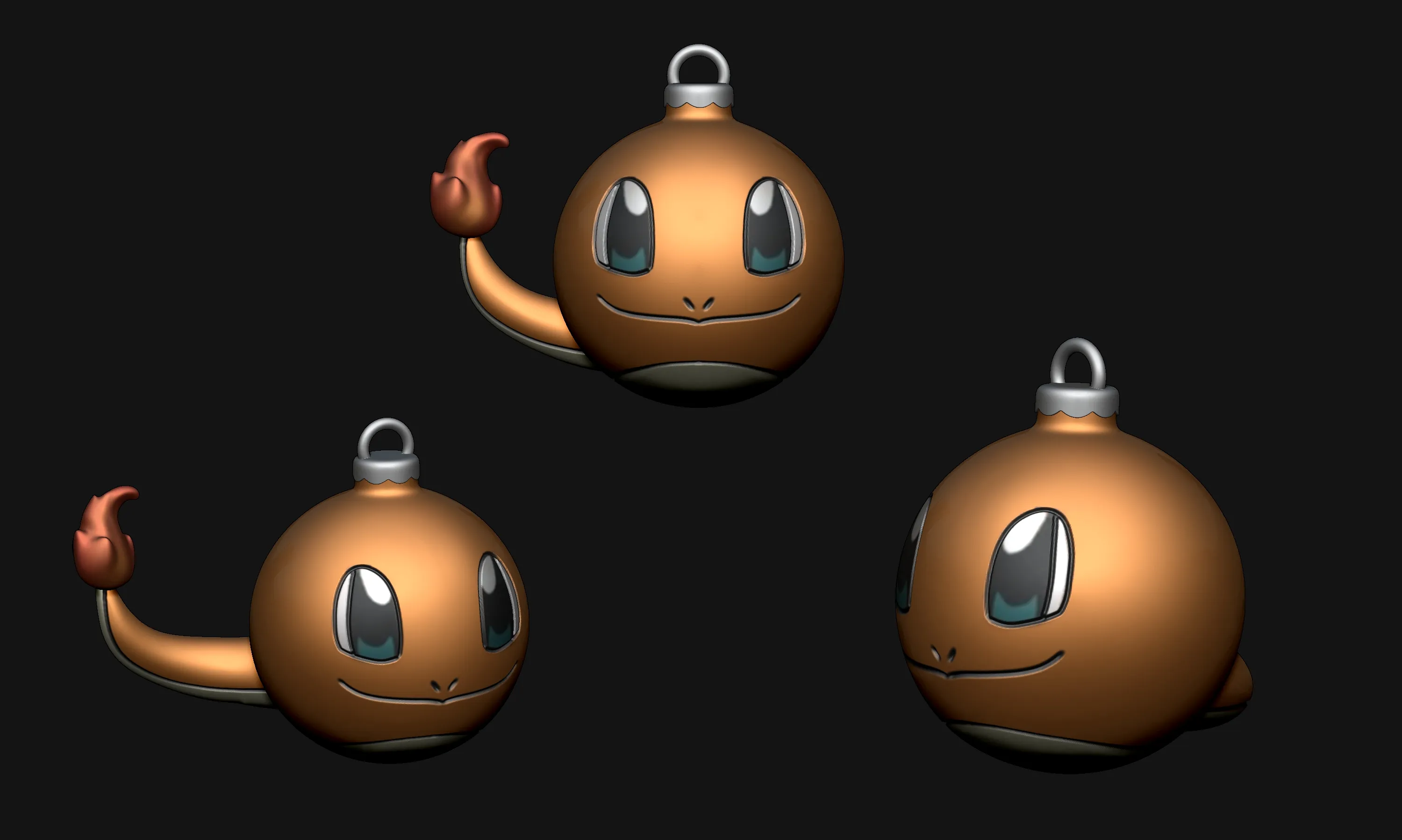 Pokemon - Ornament Charmander, Squirtle and Bulbasaur