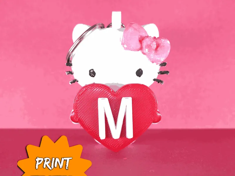 hello kitty valentine keychain