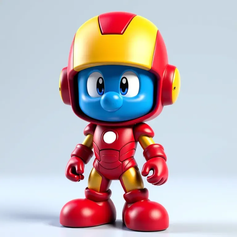 Smurf Ironman figurine