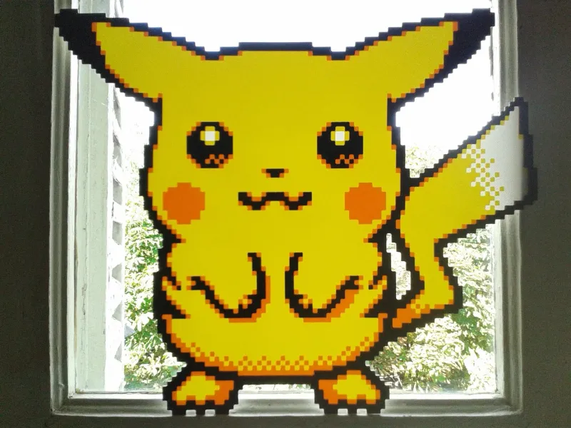 ピカチュウ、ピクセルアート、フィラメント交換3回