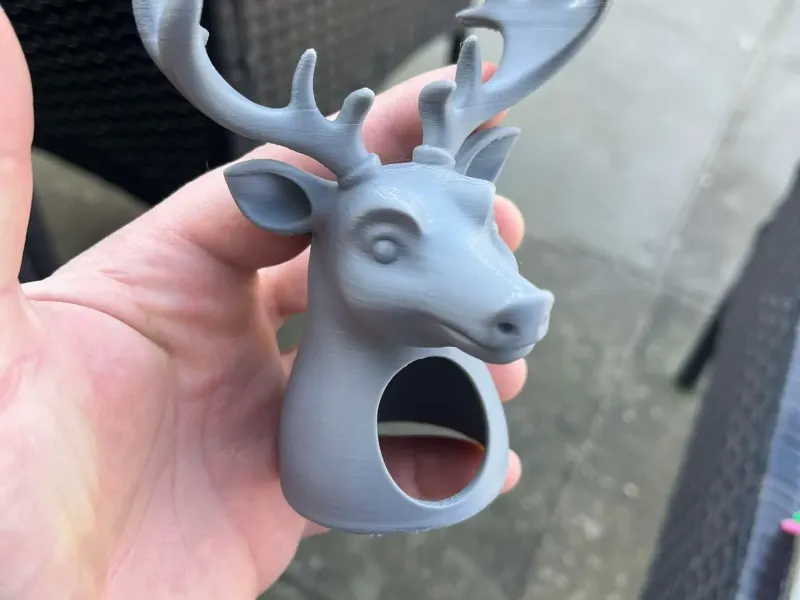 Deer head as a tealight holder