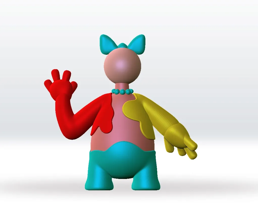 Dolly the Doughgirl Doey STL 3D Model Fanart character